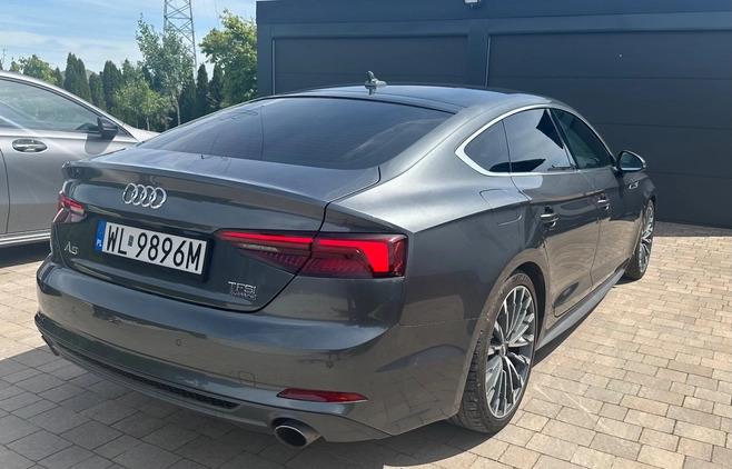 Audi A5 cena 122000 przebieg: 96000, rok produkcji 2018 z Nakło nad Notecią małe 191